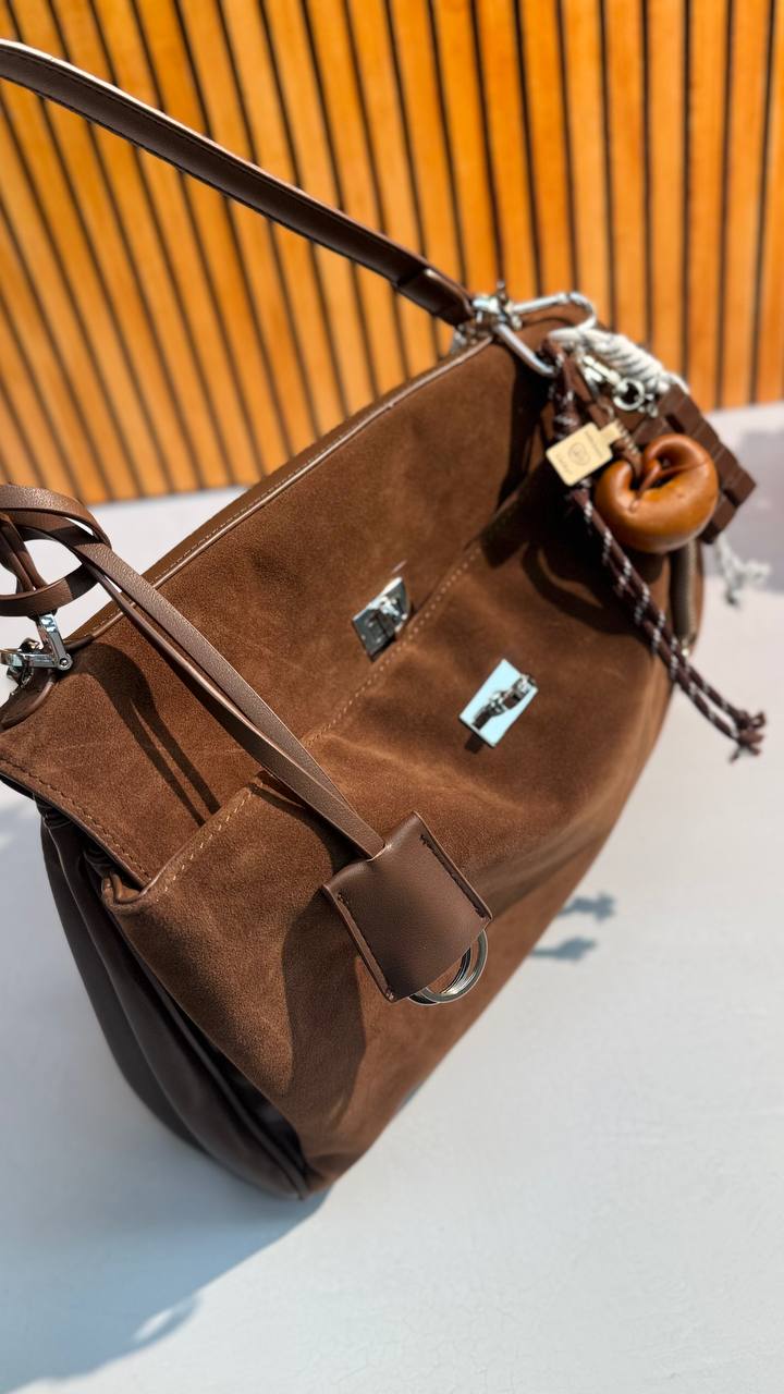 Luxury Suede  Leather Bag “Elite Heritage”