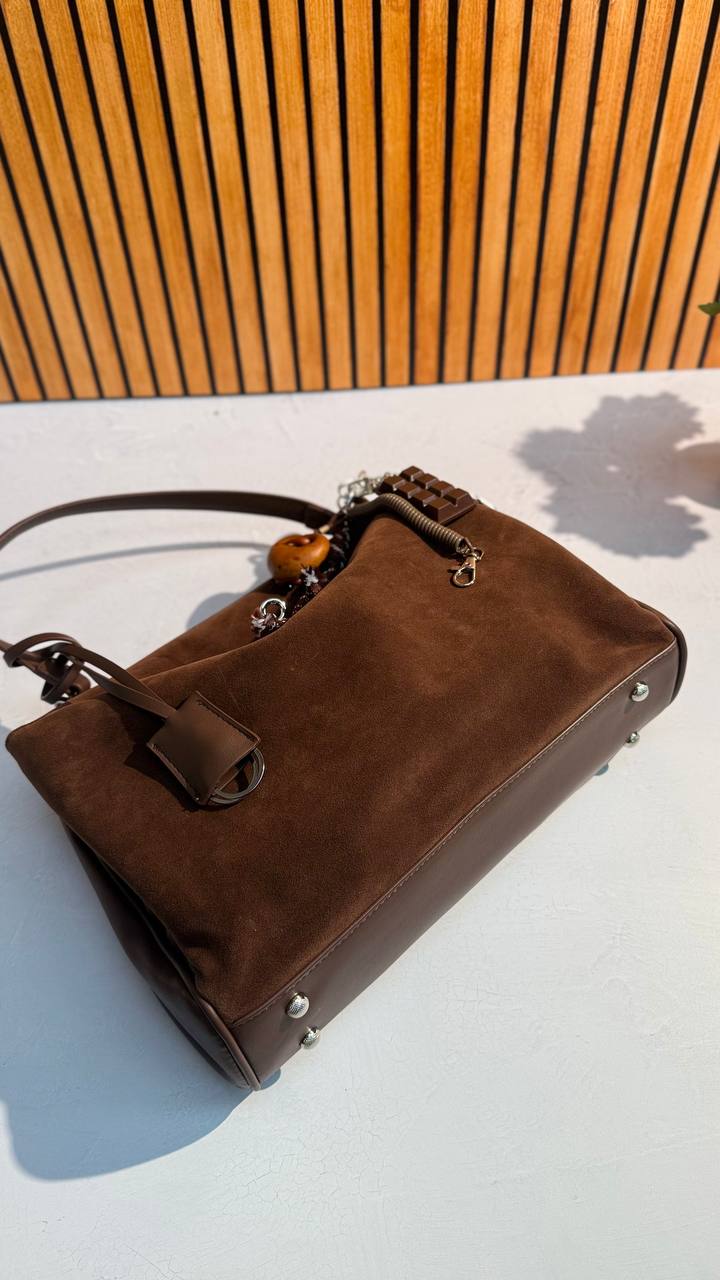 Luxury Suede  Leather Bag “Elite Heritage”