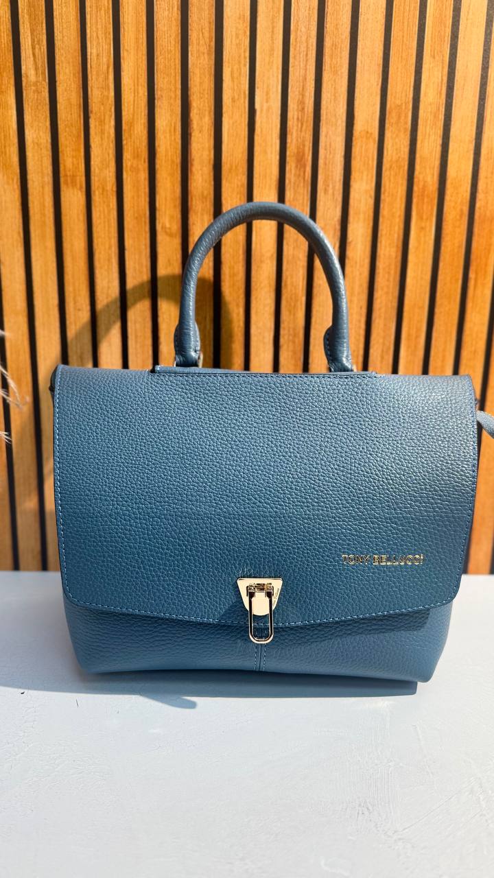 A stylish leather briefcase bag by Tony Bellucci