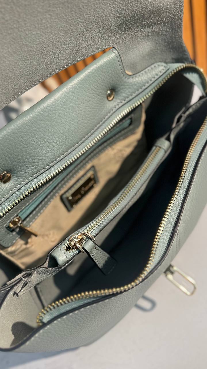 A stylish leather briefcase bag by Tony Bellucci