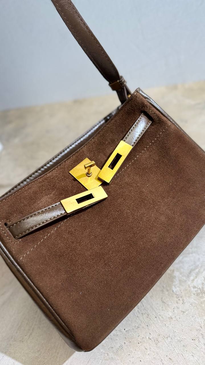 Luxury Elegance Suede & Leather Handbag