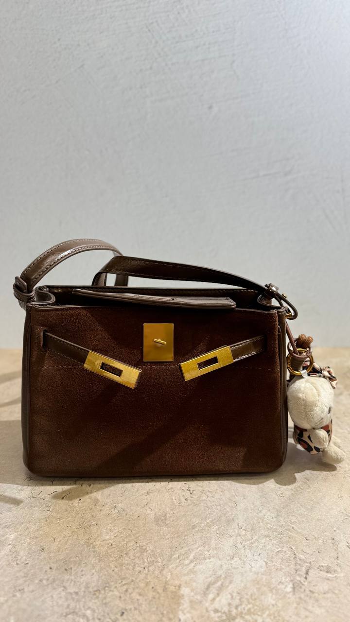 Luxury Elegance Suede & Leather Handbag