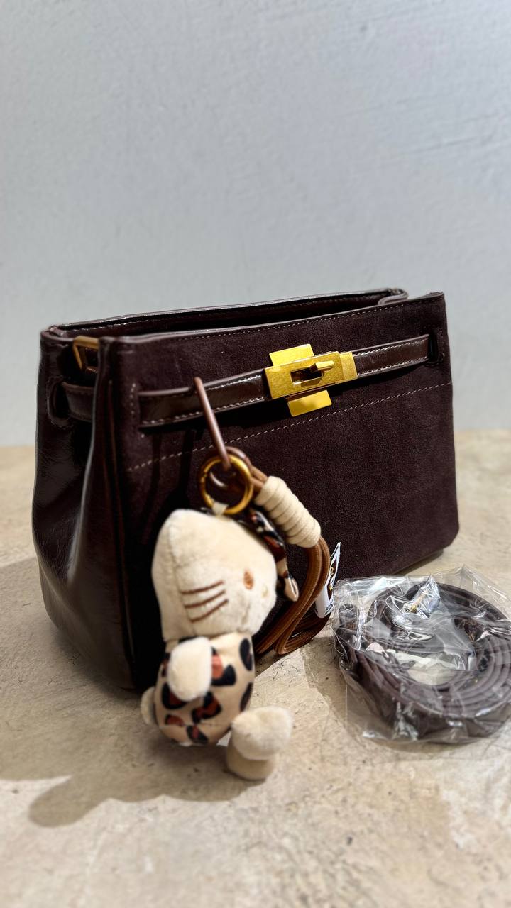 Luxury Elegance Suede & Leather Handbag