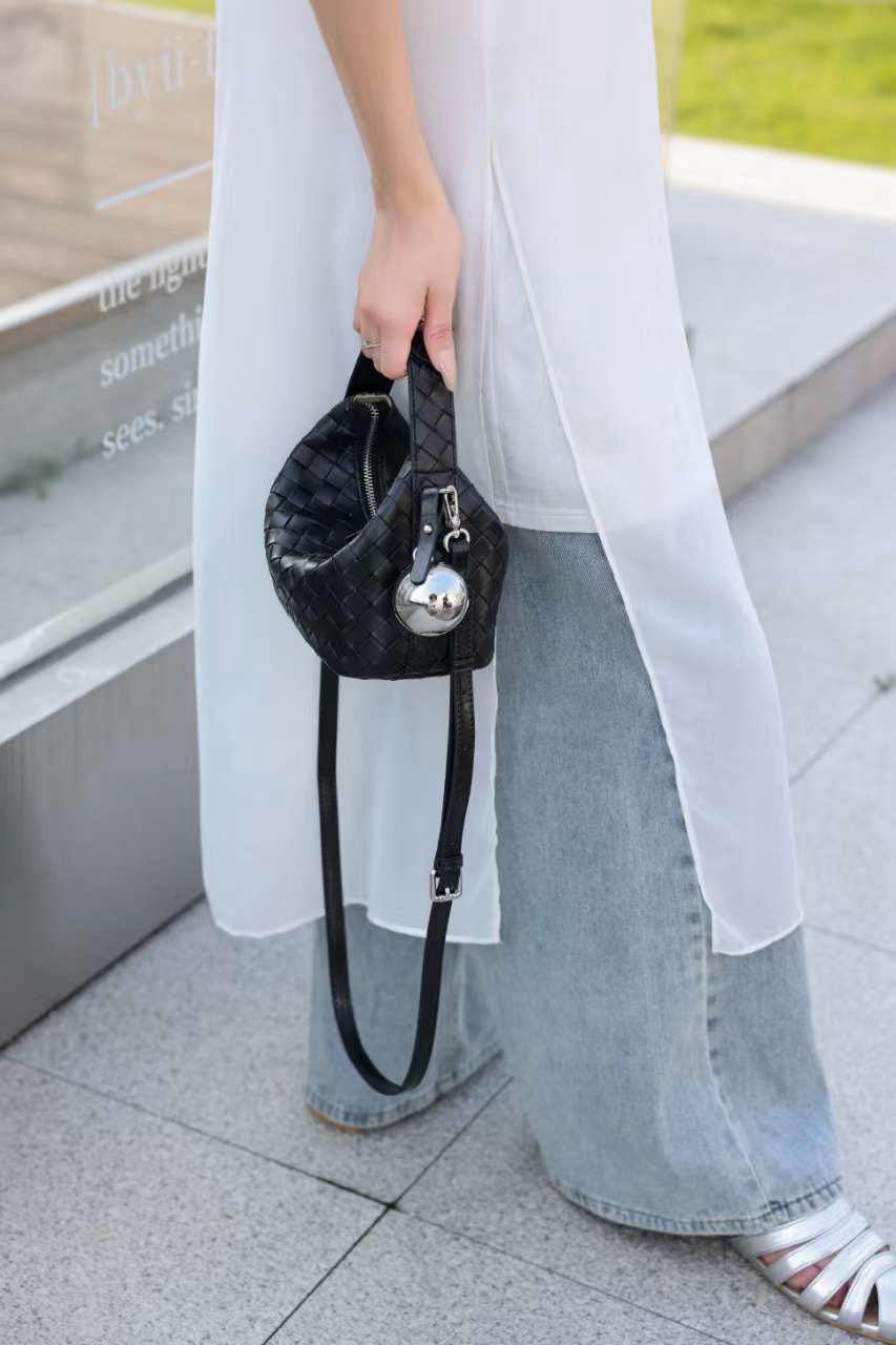 Iconic Texture | Genuine Leather Bag with Signature Weave