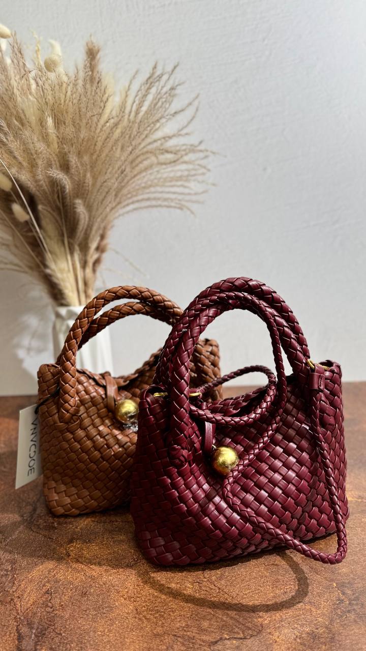 Braided Eco-Leather Bag by Bogdana Fashionbags