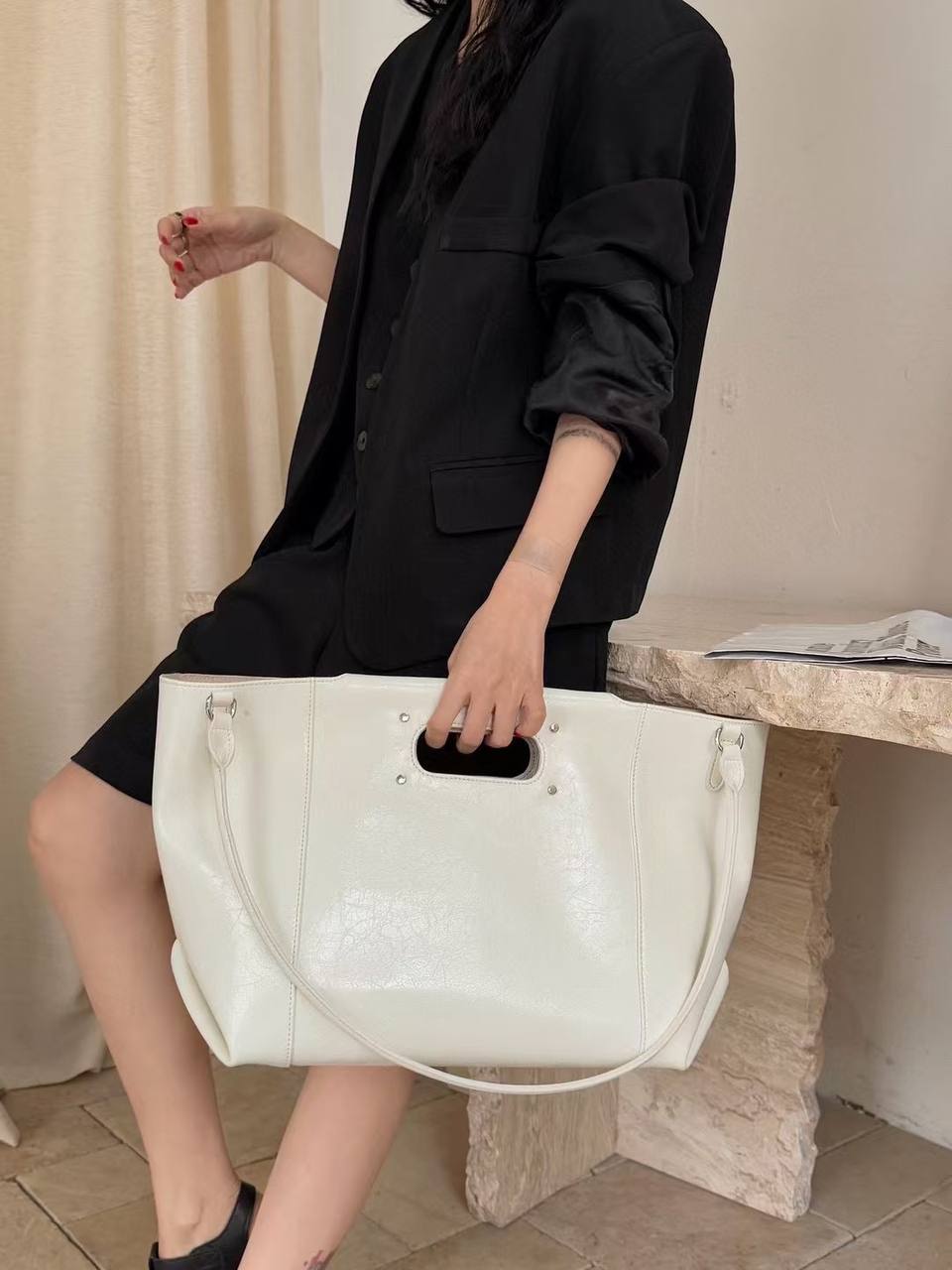 Genuine Leather Shopper Bag — A Bold Statement of Style