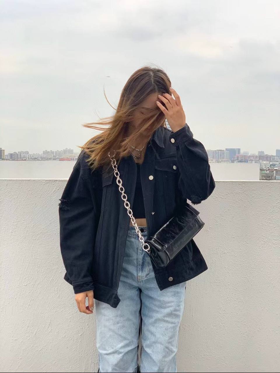 Noir Edge — Statement Leather Shoulder Bag