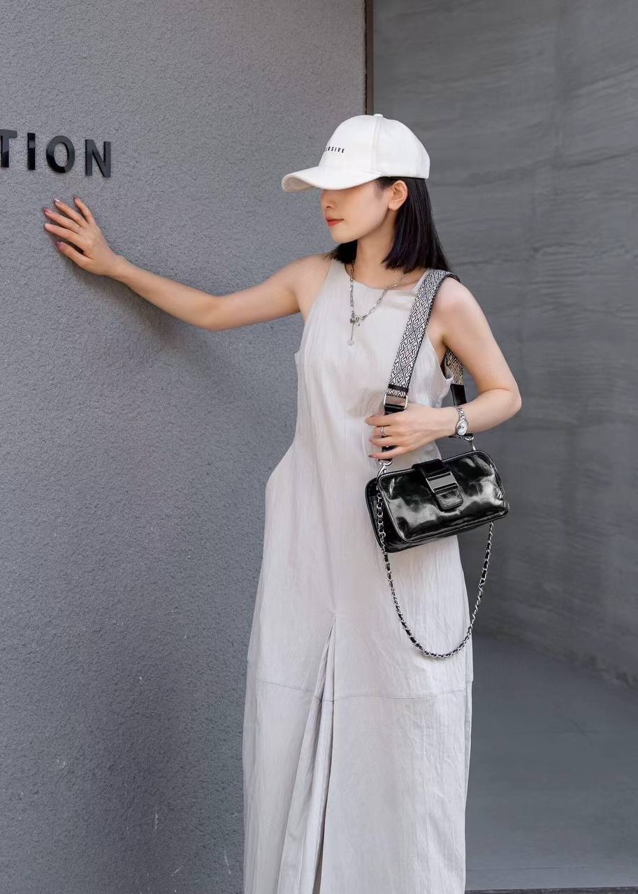Luna Shine — Dual-Strap Leather Glam Bag