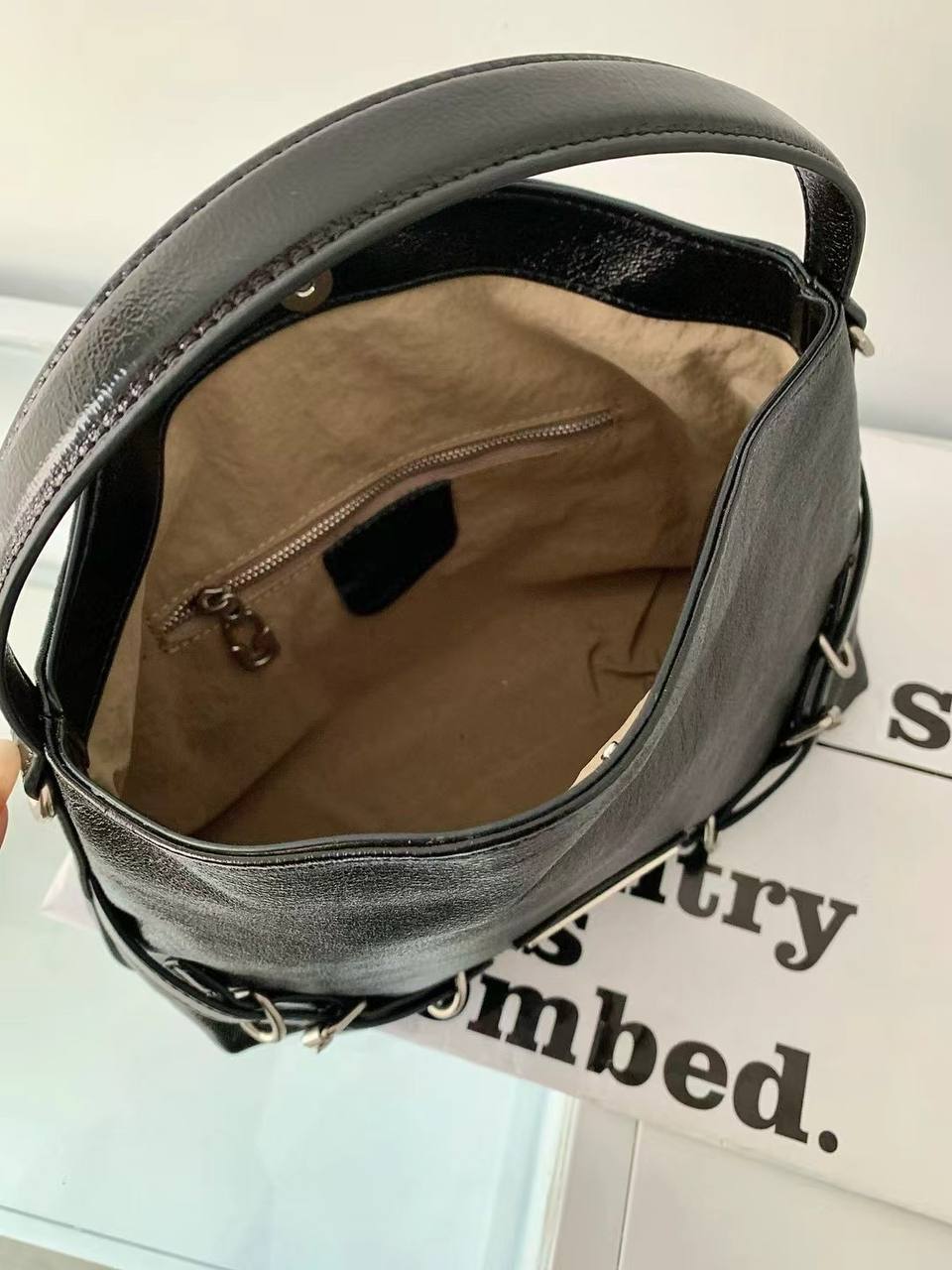 Lustro Luxe — Genuine Leather Bag with Adjustable Strap