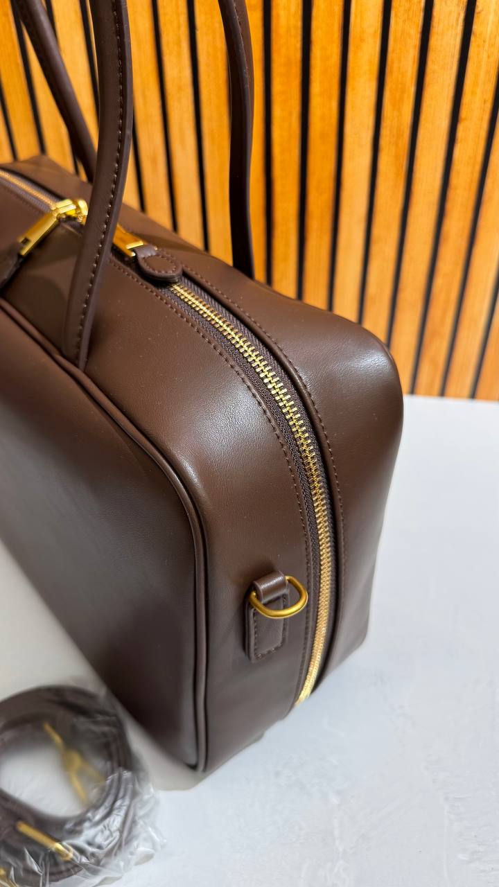 Linea Eleganza — Classic Genuine Leather Bag with Adjustable Strap