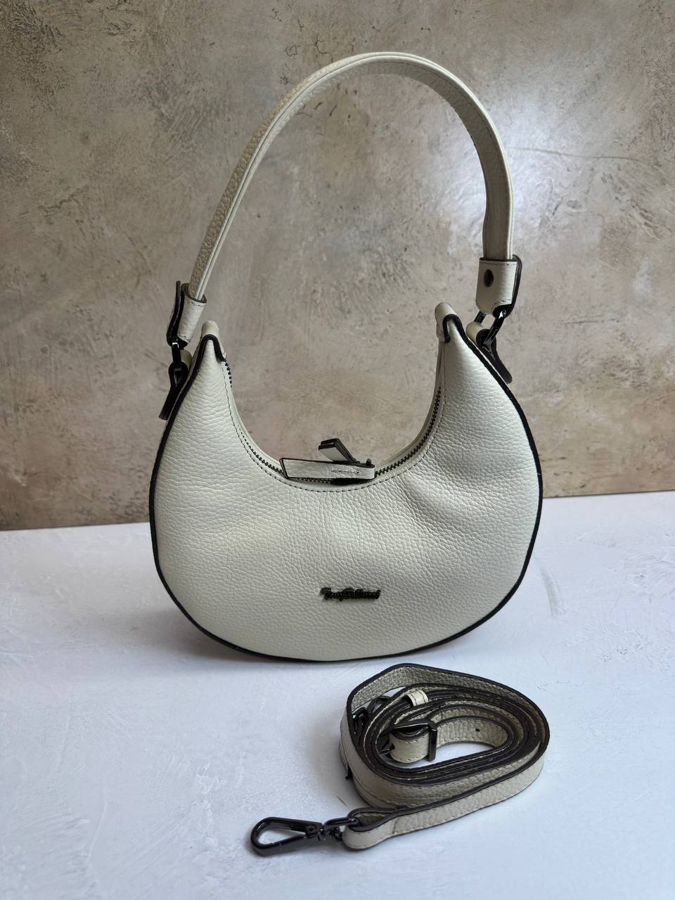 Moonlight Chic – Genuine Pebbled Leather Bag by Tony Bellucci
