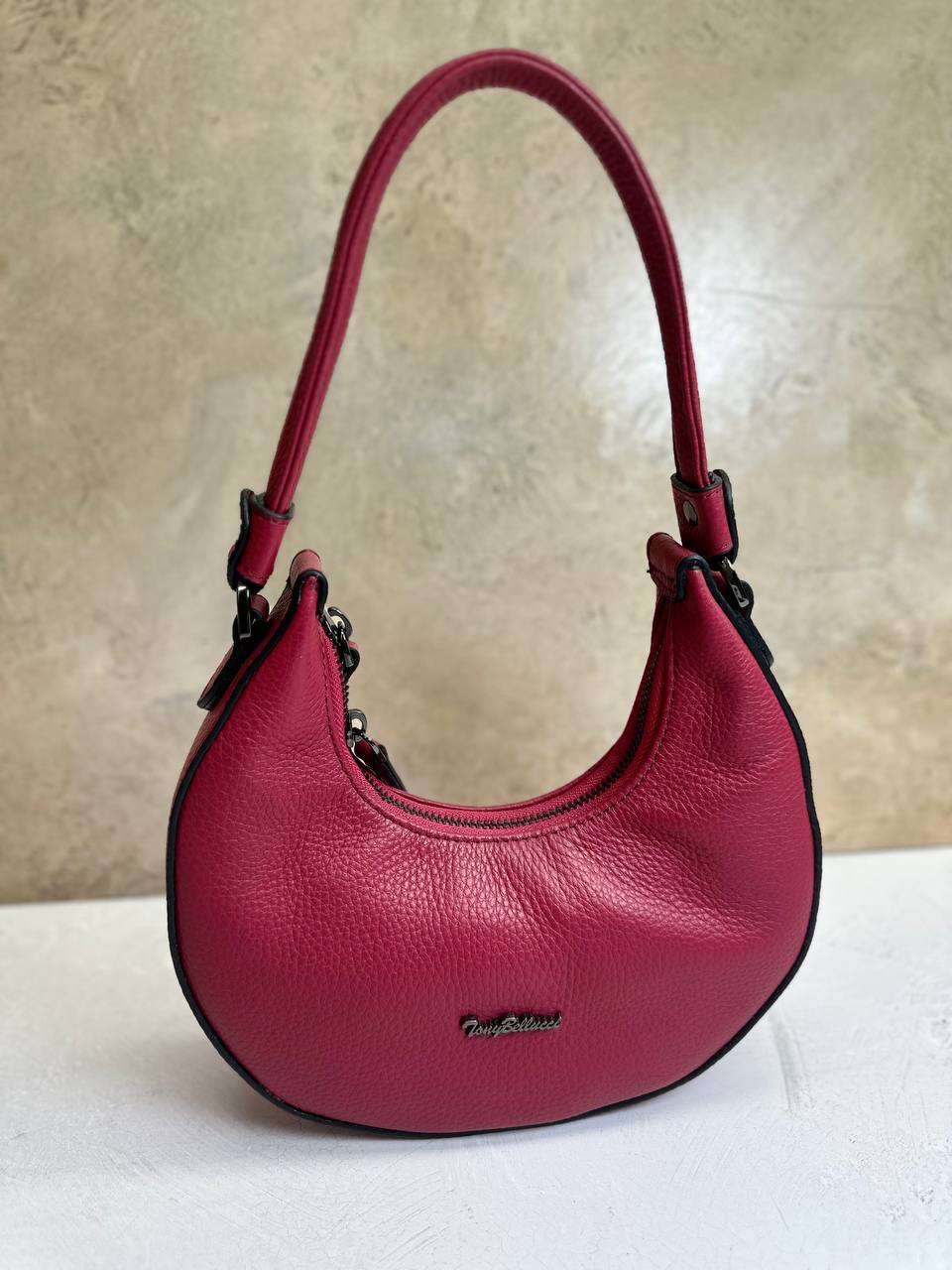 Moonlight Chic – Genuine Pebbled Leather Bag by Tony Bellucci