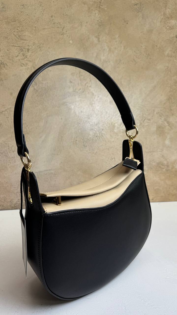 Luna – Crescent Shoulder Bag Made of Genuine Leather | Elegant Minimalist Handbag