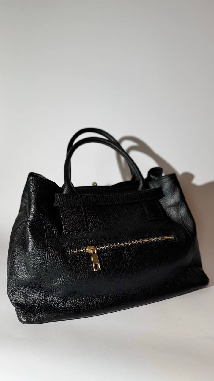 Bogdana Firenze – Genuine Leather Bag, Made in Italy 🇮🇹 (Black & Red)