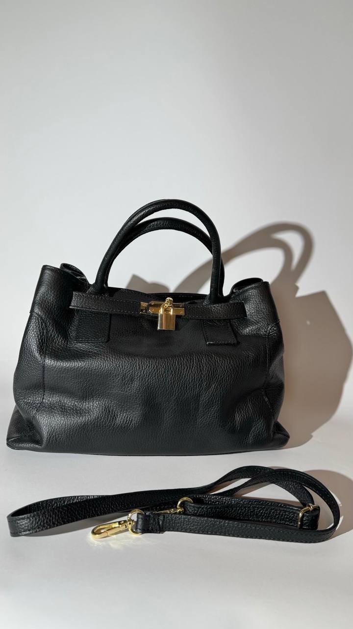 Bogdana Firenze – Genuine Leather Bag, Made in Italy 🇮🇹 (Black & Red)
