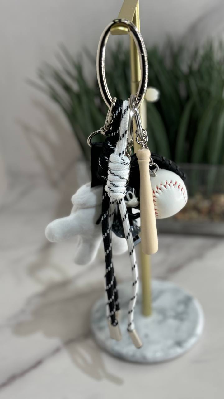 Stylish “Cute Baseball” bag charm