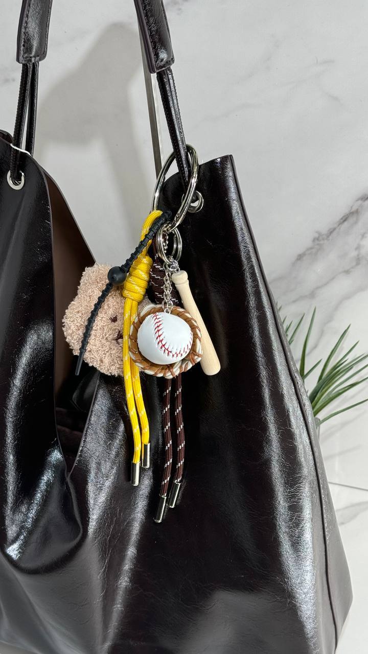 Baseball charm for bag