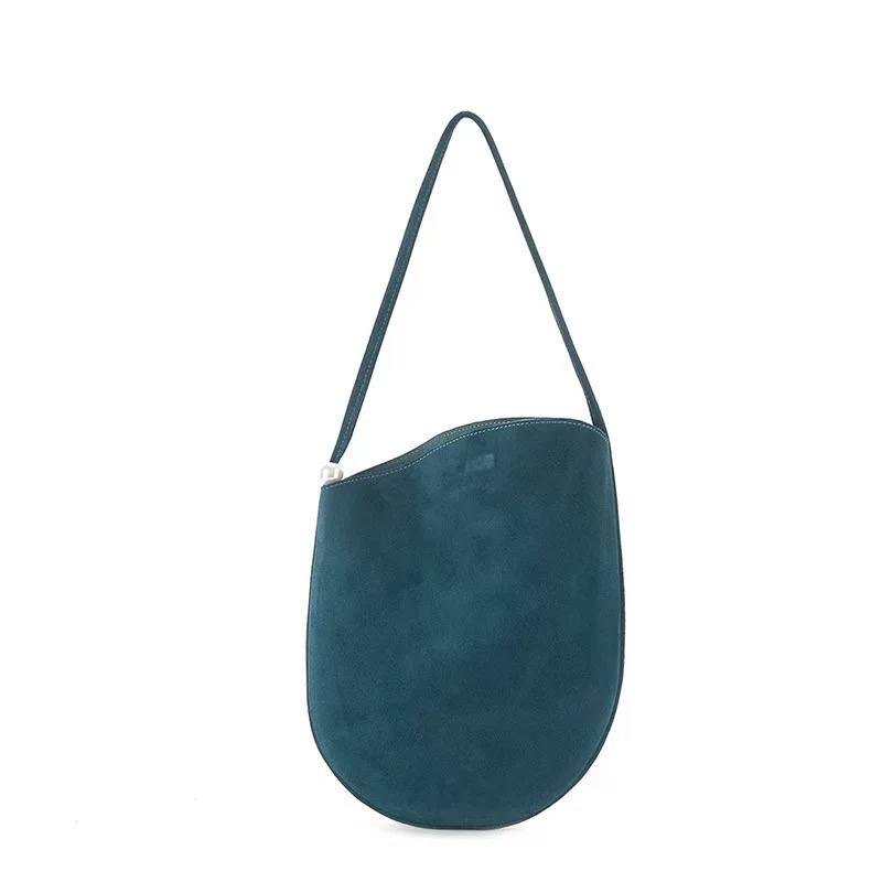 “Suede Chic” – Compact Natural Suede Shopper