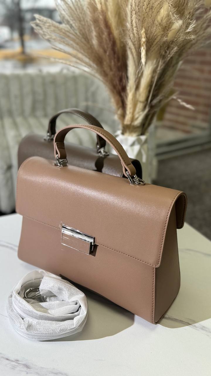 Luxury Leather Bag “Imperial” with a Long Strap