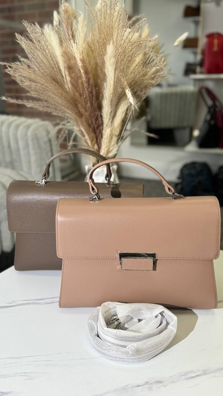 Luxury Leather Bag “Imperial” with a Long Strap