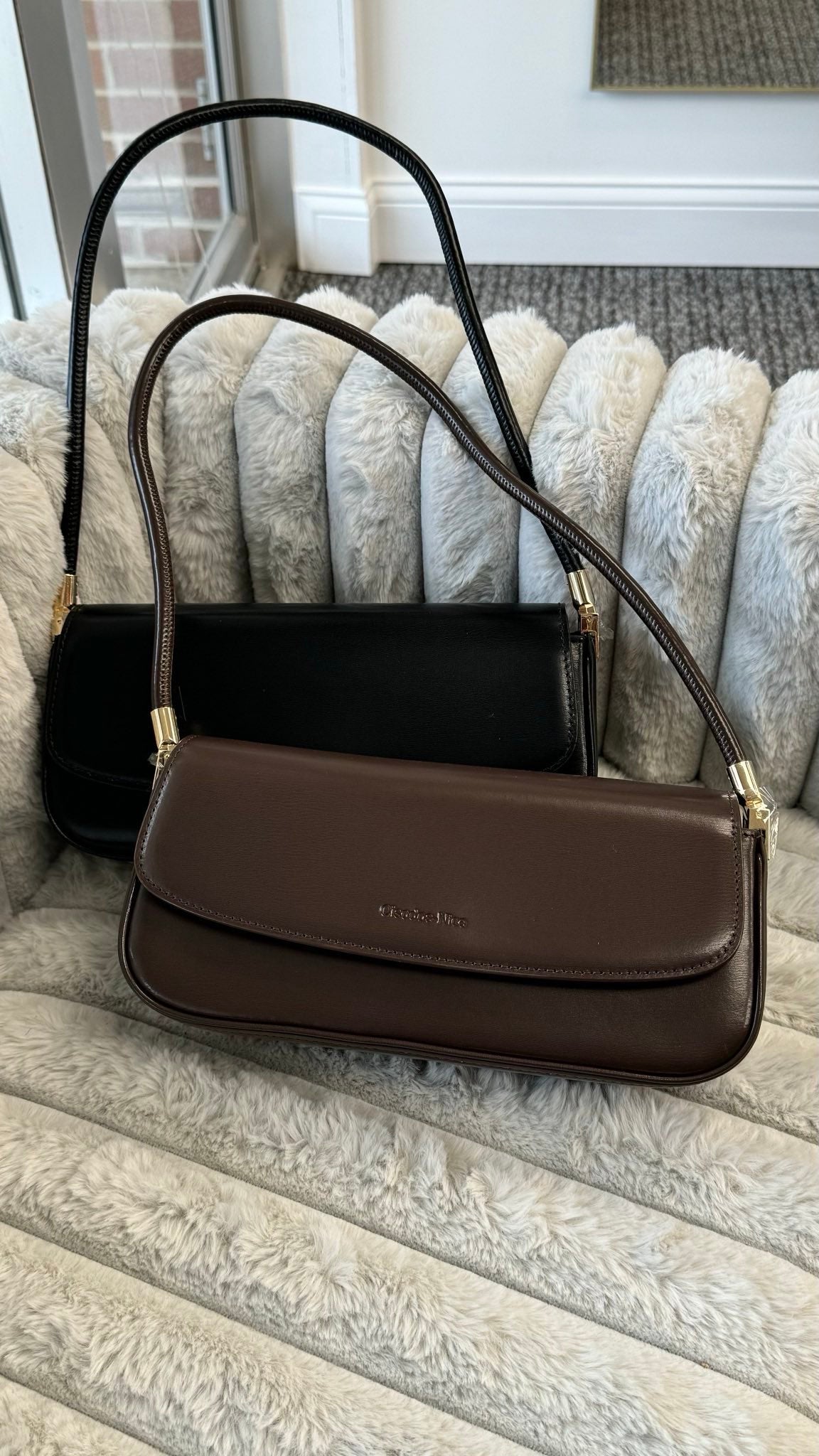 “Dual Charm” – Genuine Leather Bag with Two Straps