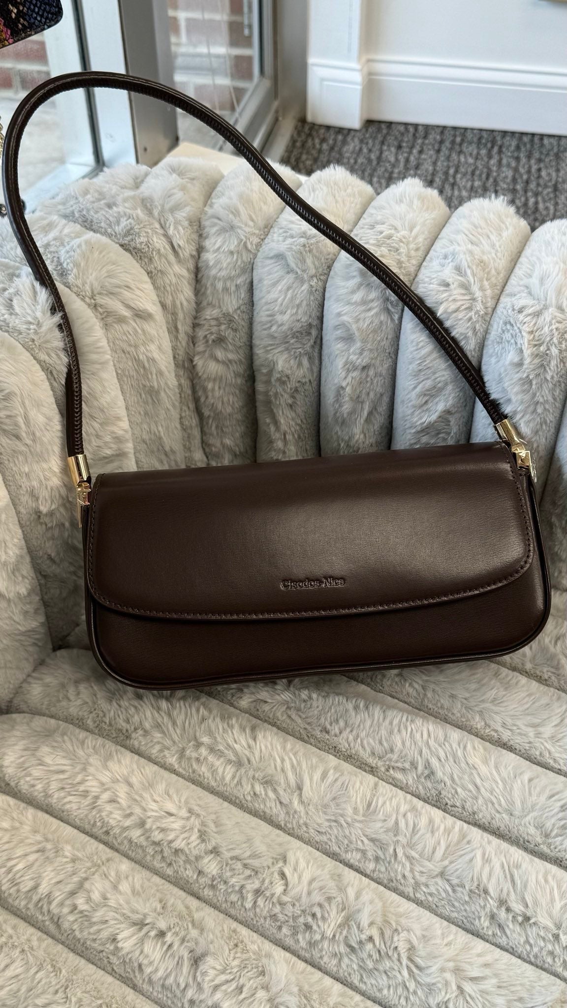 “Dual Charm” – Genuine Leather Bag with Two Straps